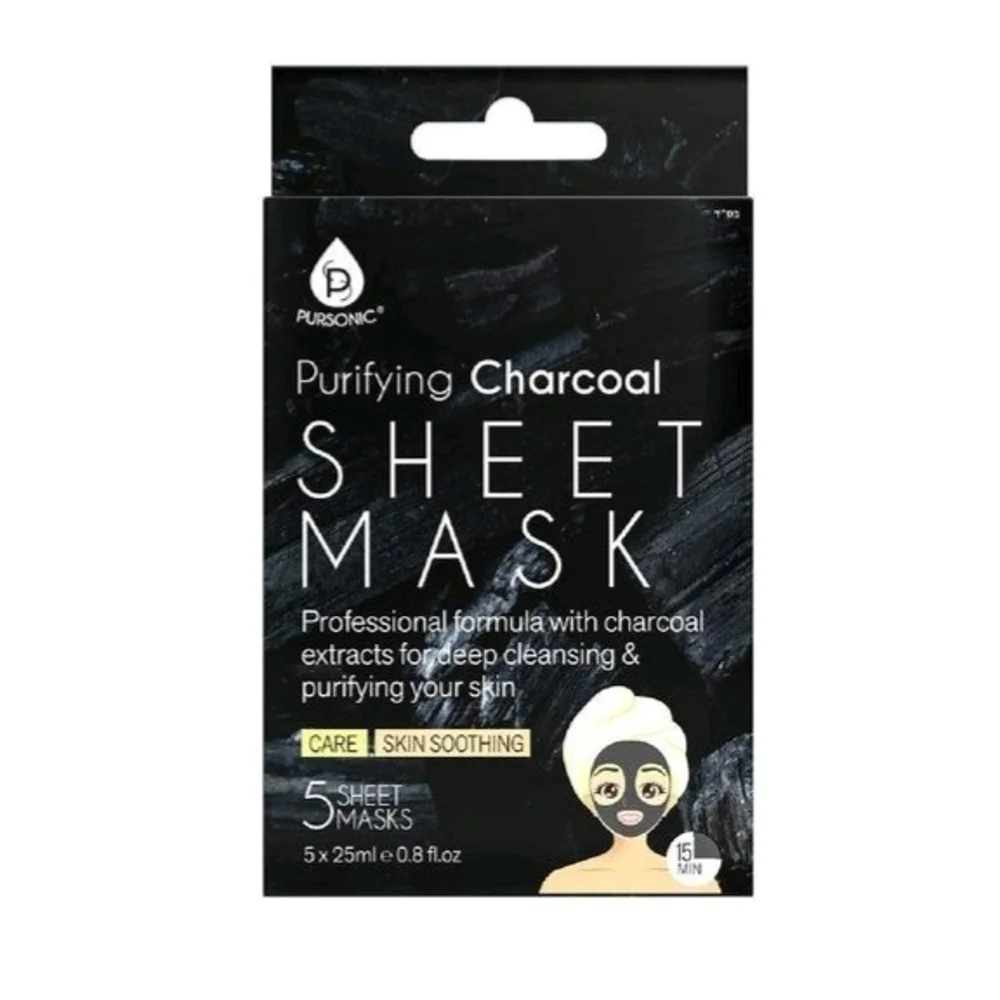 🇺🇸New Pursonic Black Charcoal Sheet Mask